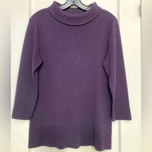 Talbots Purple Cowl Neck Sweater Relaxed Fit